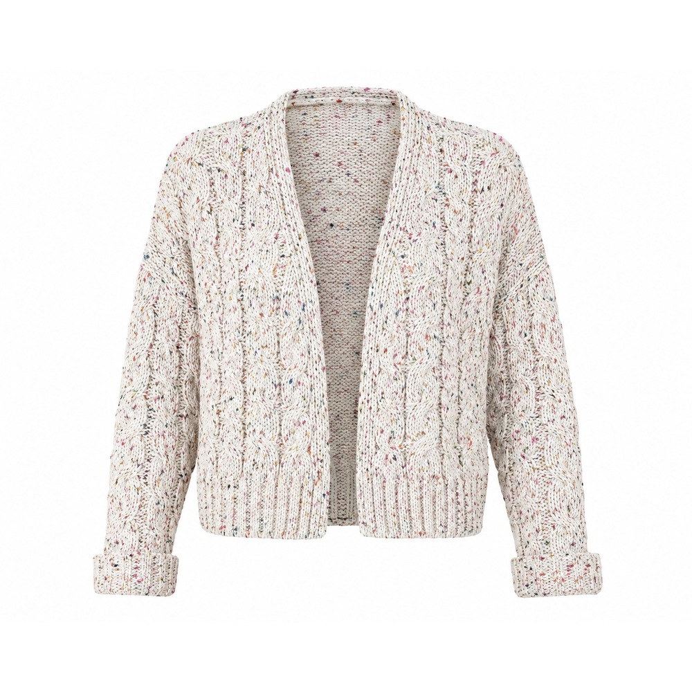 Moon Madison Cable Knit Cardigan medium cottage cozy coquette chunky confetti